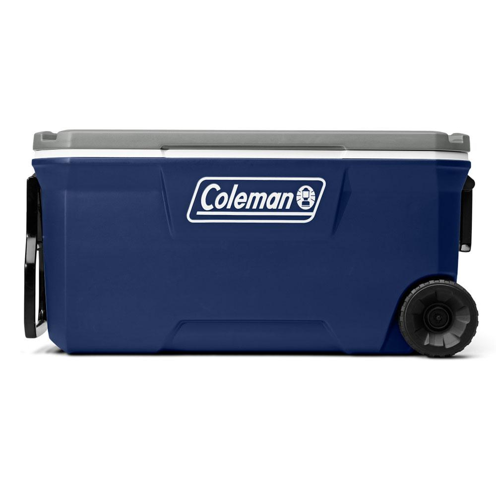 Coleman - Caixa Térmica Azul Rodas Alça Lateral 94,6 Litros (100QT)