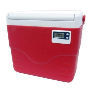 Coleman - Caixa Térmica Vermelha Termômetro Digital Alça Superior 8,5 Litros