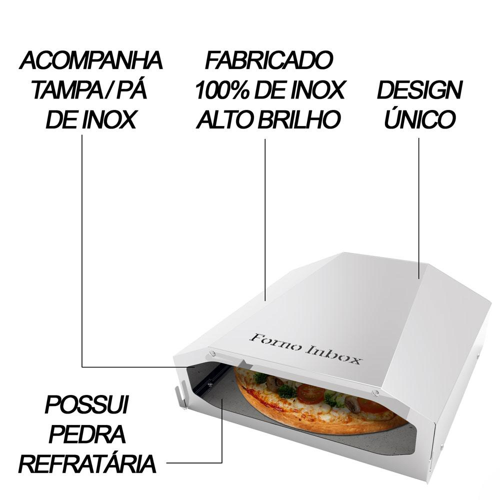 Forno Pizza Inbox Fogão Inox - Saro