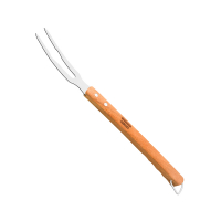 Garfo Tridente Grande Para Churrasco Reforçado Ferro Fundido Com Cabo de  Madeira 29Cm