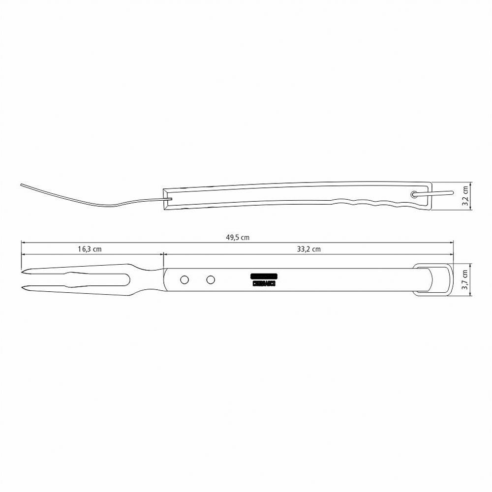 Garfo Trinchante Tramontina Churrasco com Lâmina em Aço Inox e Cabo de  Madeira 46 cm de Qualidade em Promoção