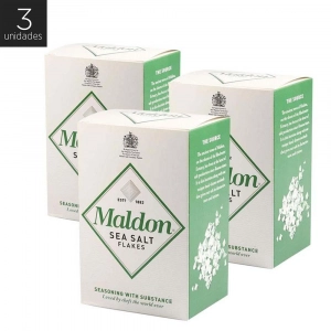 Maldon - Kit 3X Sal Marinho Flocos 250g