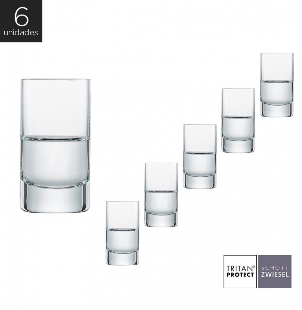 Schott Zwiesel - Kit 6X Copos Cristal (Titânio) Destilado Paris 45ml