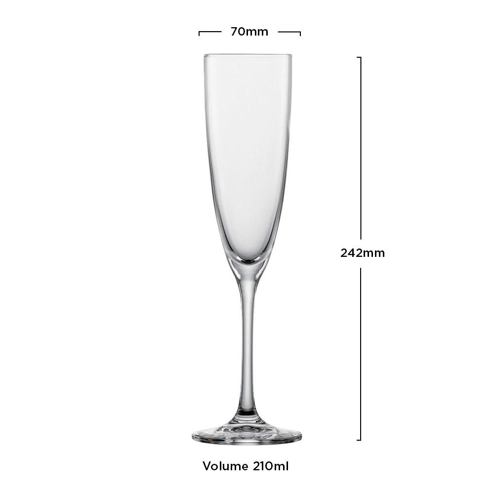 Schott Zwiesel - Kit 6X Taças Cristal (Titânio) Champagne Classico 210ml