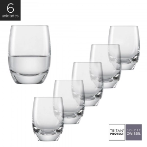 Schott Zwiesel - Kit 6X Copos Cristal (Titânio) Shot Destilado Banquet 75ml